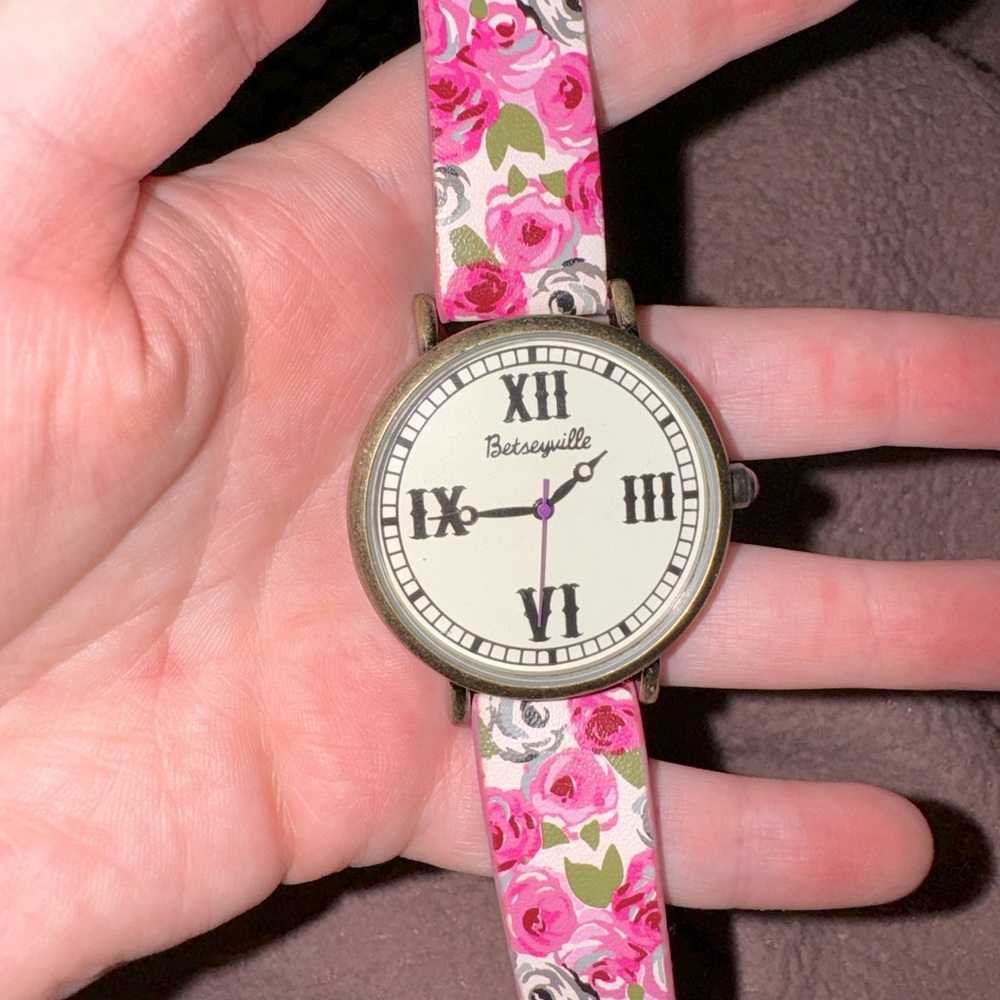 Betsey Johnson Pink Rose Watch